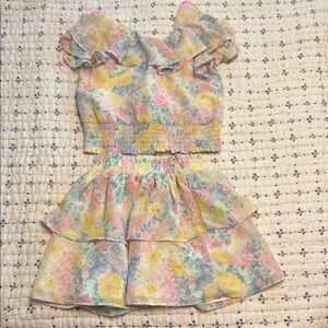 Janie and Jack Floral Ruffle Two-Piece Set